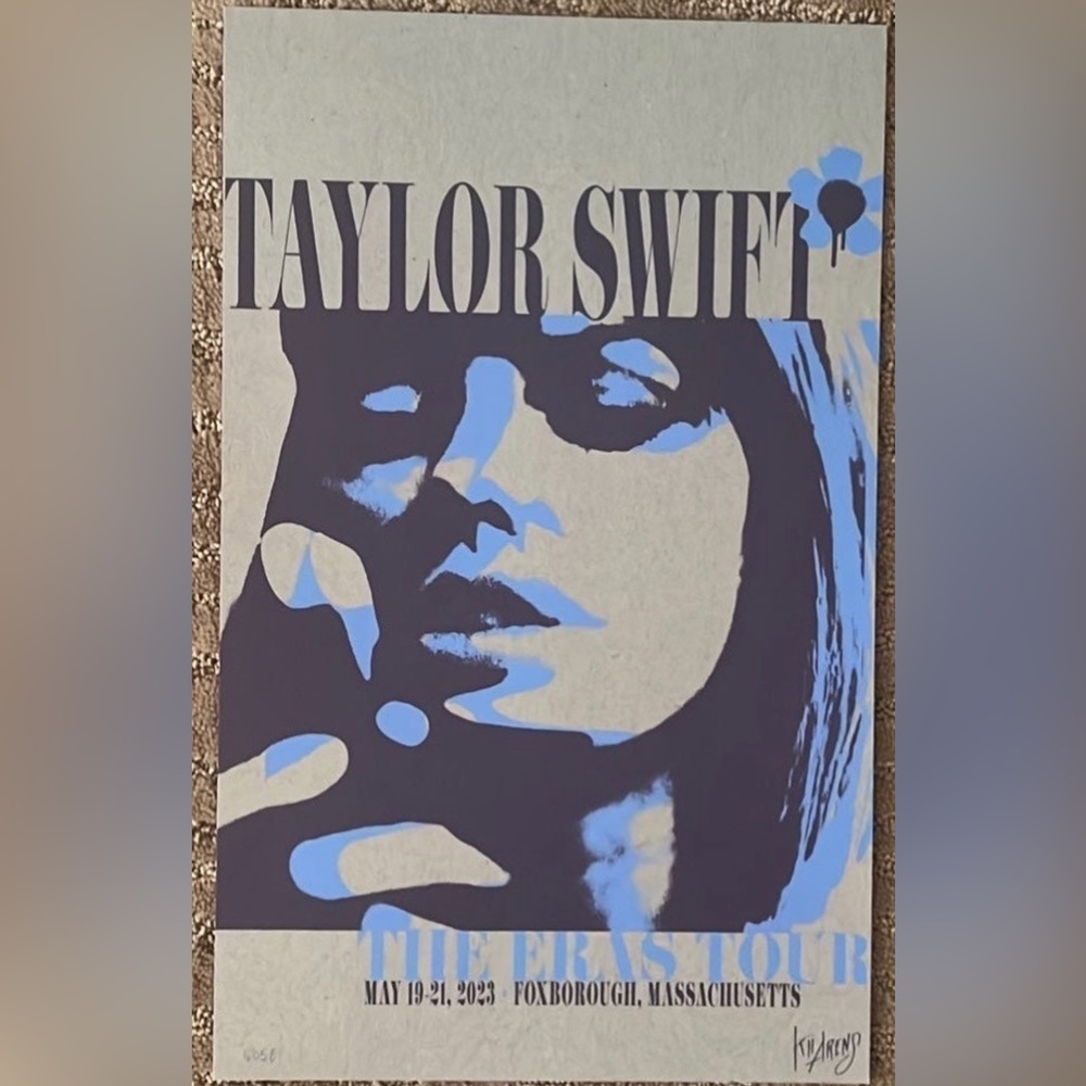 Taylor Swift the Eras Tour Foxborough MA VIP Poster City Specific Merch from box